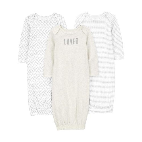 Simple Joys by Carter's Baby 3-Pack Neutral Cotton Sleeper Gown