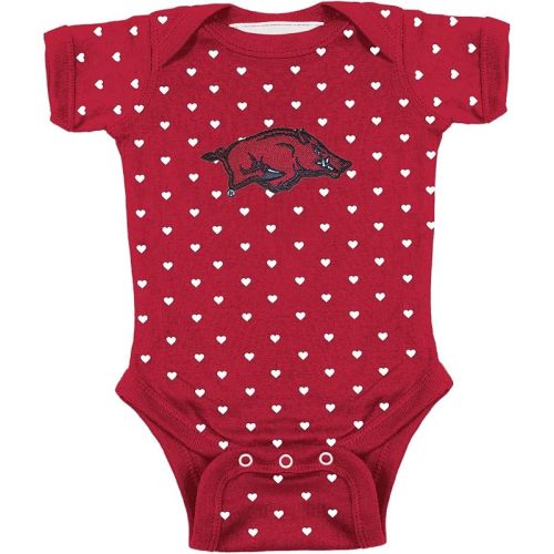 Two Feet Ahead Hearts Baby Girl Bodysuit – Officially Licensed Infant Outfit