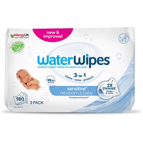 WaterWipes Baby & Newborn Sensitive Wipes 180 Pack