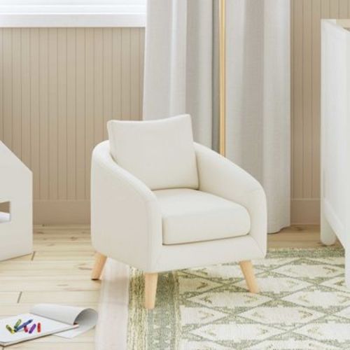daVinci Nina Kids Chair - Vanilla with Light Wood Feet