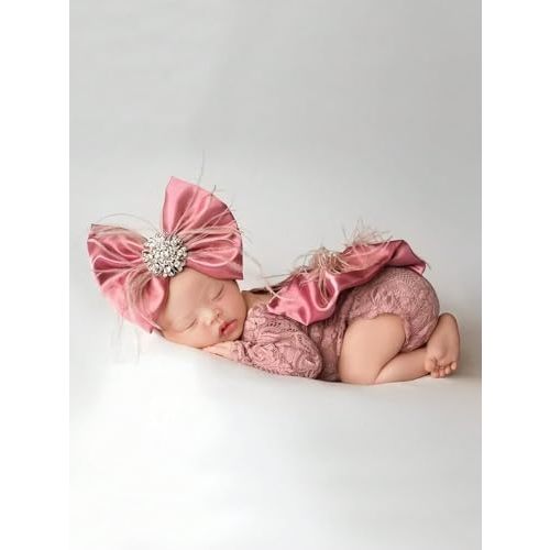 Newborn Photo Props Outfits Newborn Photography Props Girl Romper Headress