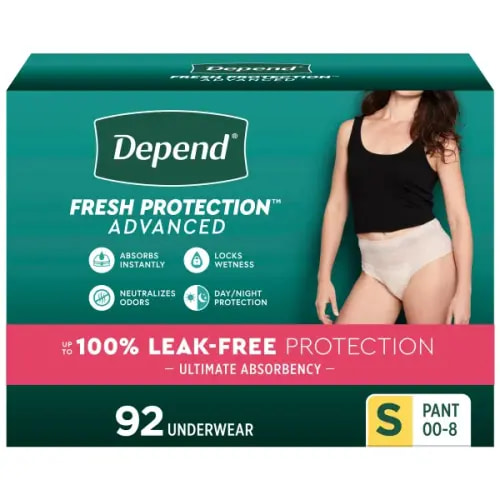 Depend Fresh Protection Advanced Incontinence Underwear for Women, Ultimate Absorbency