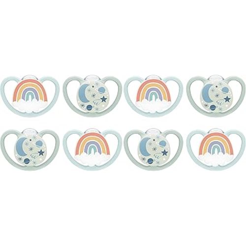 NUK Space™ Glow-in-The-Dark Orthodontic Pacifiers, Size 1, Neutral (Pack of 2)