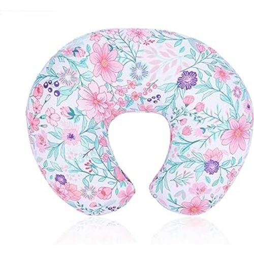 Cloele Nursing Pillow Cover - Botanical Floral Leaf Baby Pillow Cover,Breast Feeding Pillow Slipcovers for Women,Ultra Soft Breathable Infant Nursing Pillowcase for Newborn,Fits Most Nursing Pillows