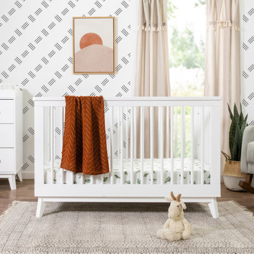 Scoot 3-in-1 Convertible Crib with Toddler Bed Conversion Kit, White - Babyletto | Maisonette