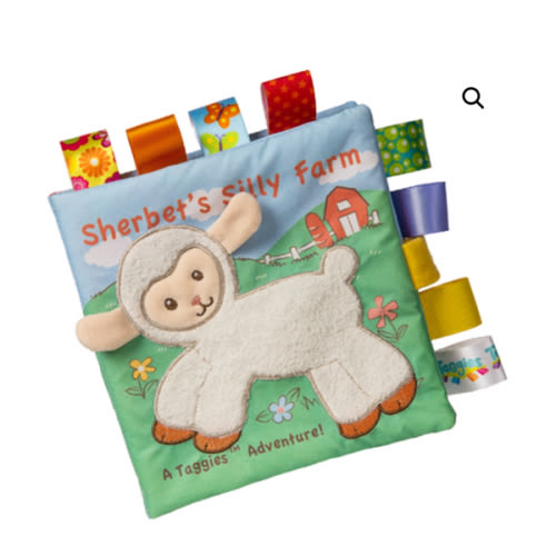 Taggies Sherbet Lamb Soft Book – 6x6" - Mary Meyer Stuffed Toys