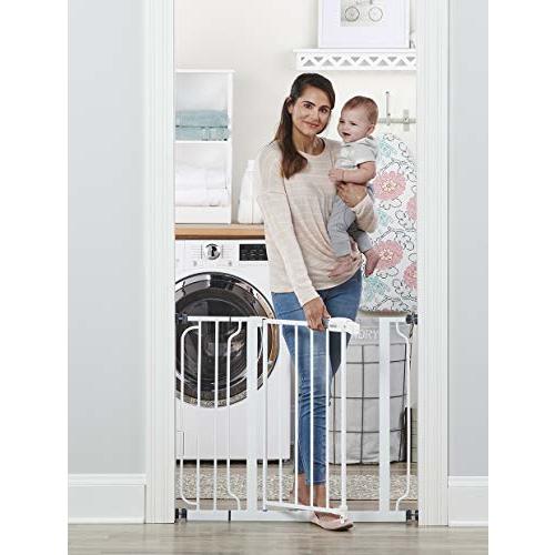 Regalo Easy Step 38.5-Inch Wide Walk Thru Baby Gate, Includes 6-Inch Extension Kit, 4 Pack Pressure Mount Kit, 4 Pack Wall Cups and Mounting Kit