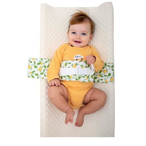 COZINUS Changing Pad Strap – Soft, Adjustable & Secure Anti-Escape for Infants 0-24 Months. Universal Fit for Changing Pads & Changing Tables, Easy-Clean Fabric. Comfortable & Portable (Green)