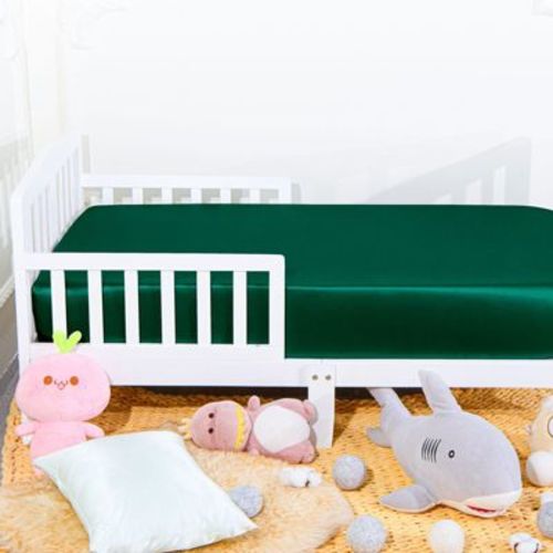 Silk Satin Fitted Crib Sheet, Super Soft and Silky Crib Sheet for Boys, Girls, Unisex - NTBAY