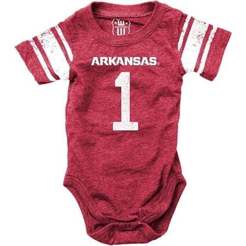Wes and Willy Infant College Football Jersey One Piece Bodysuit