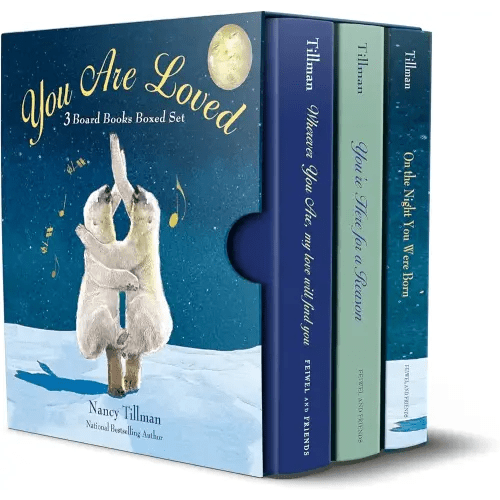 You Are Loved: Nancy Tillman 3 Board Books Boxed Set: On the Night You Were Born, You're Here for a Reason, and Wherever You Are My Love Will Find You