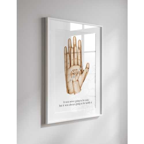 IVF Miracle Baby Hand Print With Custom Quote
