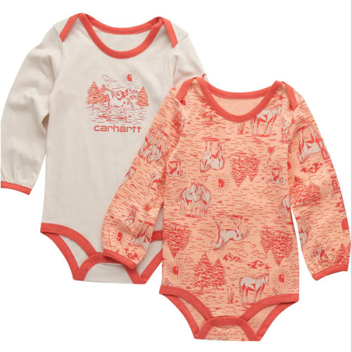 Girls' 2-Piece Long Sleeve Farm Print Bodysuit Set (Baby) | Sale Clothing & Gear | Carhartt