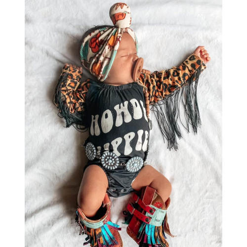 Baby Howdy Hippie Tassels Romper