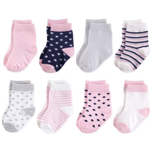 Touched by Nature 8-Pack Organic Socks in Pink
