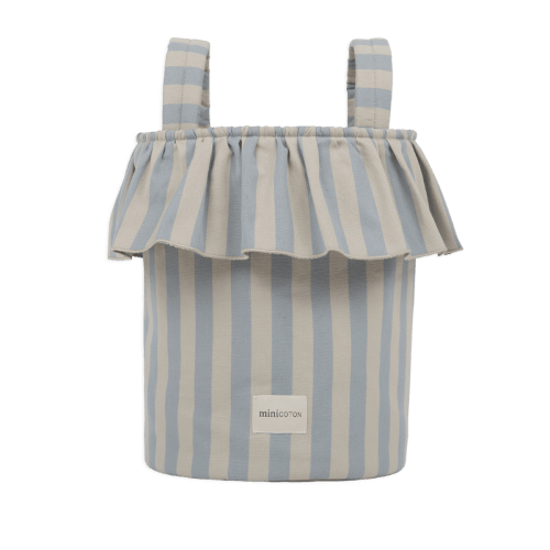 Basket Rayas - Blue + Sand · Minicoton
