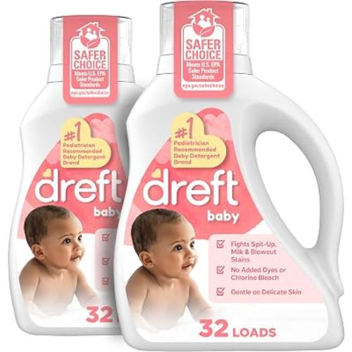 Amazon.com: Dreft Baby Liquid Laundry Detergent, Gentle on Sensitive Skin Laundry Soap, 42 fl oz, 32 Loads, Pack of 2 (Packaging May Vary) : Everything Else