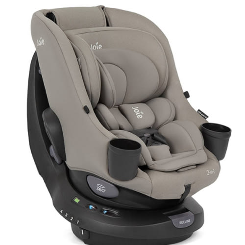 Joie Chili Spin SI Rotating 2-in-1 Convertible Car Seat - Dove: 28.7 Lbs, Forward or Rear Facing, LATCH Compatible