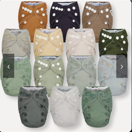 Newborn All-in-One Evergreen Cloth Diapers