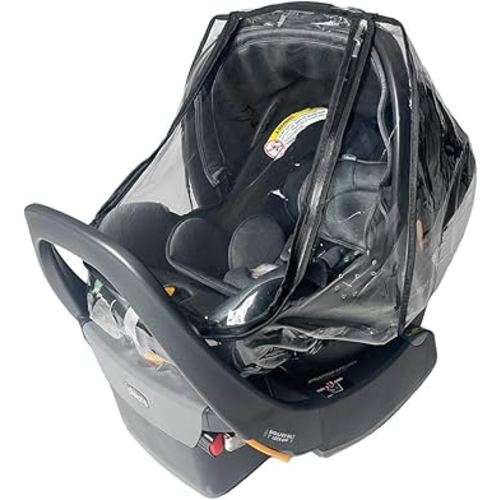 SASHA'S Rain and Wind Cover for Chicco KeyFit 30 & 35 Infant Car Seat - Clear Design, Maxium Coverage (Infant Carrier not Included)