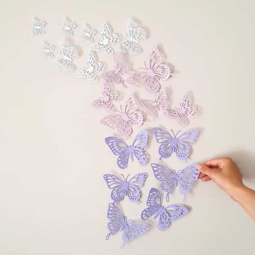 Butterfly Wall Decor, 3D Butterfly Wall Art, Purple Butterfly Wall Decals, Purple Wall Decor, Lavender Butterfly, Butterfly Nursery Decor