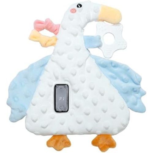Portable Vibrating Soother, Cute Animal Plush Toy, 3 Vibration Modes & 90 Min Timer for Home Travel (Goose, OneSize)