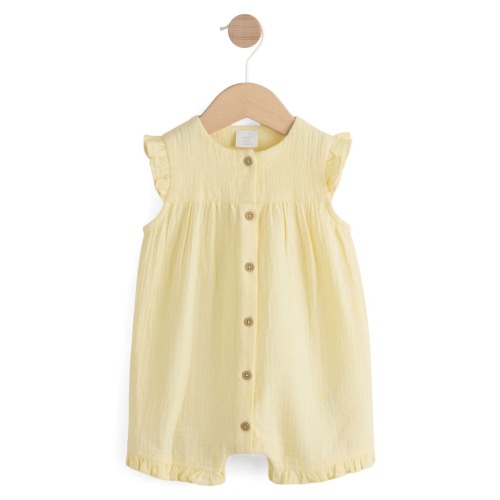 Cheesecloth Frill Romper