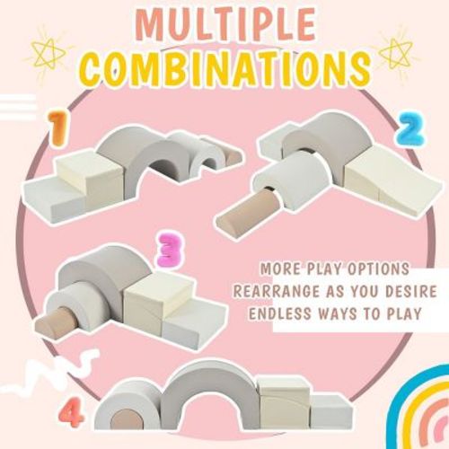 Baofuwish 5-Piece Kids Crawling and Climbing Indoor Active Play Structure