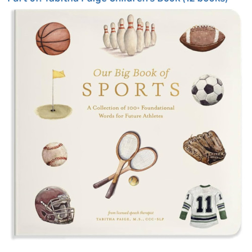 Our Big Book of Sports: A Collection of 100+ Foundational Words for Future Athletes (Tabitha Paige Children's Book Series)