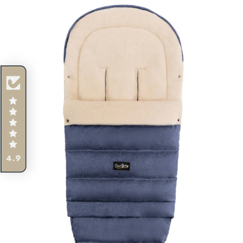 Navy Arctic Organic Wool Adjustable Footmuff