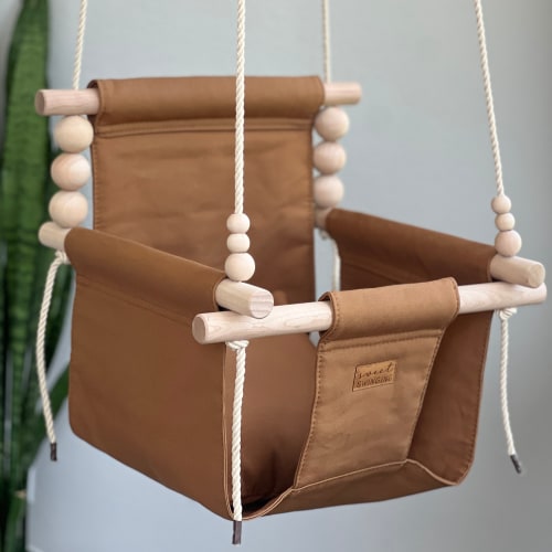 Sweet Swinging Organic Cotton High Back Swing Toffee – EasyTot