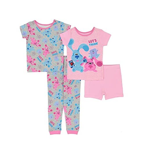 Nickelodeon Unisex Kids' 4-piece Snug-fit Cotton Matching Comfortable Pajama Set, Soft & Cute for Kids