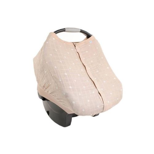 Little Unicorn Cotton Muslin Car Seat Canopy - Gray Stripe