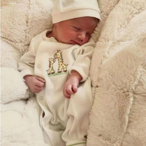 Giraffe Footed One-Piece & Hat