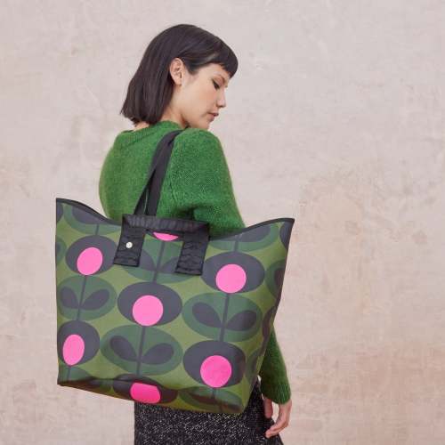 Carryall Large Tote Bag - Oval Stem Forest