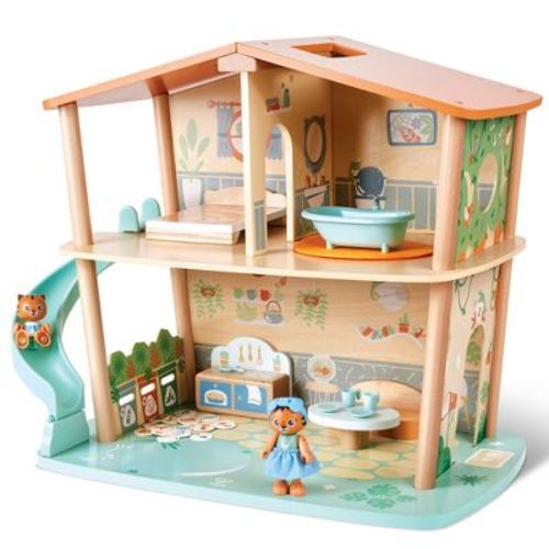 Hape: Tigers' Jungle House - 34pc Wooden Toy Playset, Ages 3+
