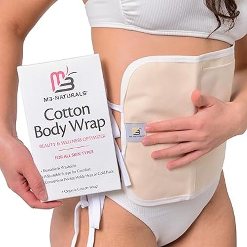 Organic Cotton Castor Oil Wrap - Reusable, Adjustable, Detox Pack by M3