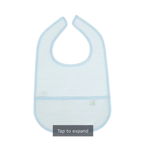 Apple of My Isla The Wipe It Bib - Blue Stripe - Bibs and Kids Boutique