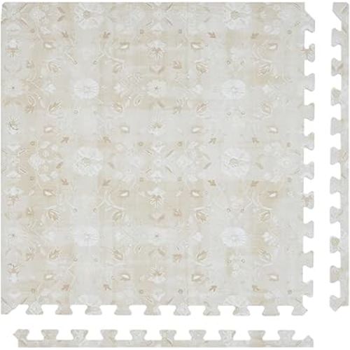 Baby Play Mat – 4x8 Chateau Gemma – Set of 8 Tiles – Cushioned EVA Foam Play Mat for Floor, Soft Interlocking Baby Crawling Mats for Hard Floors