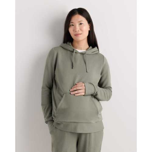 SuperSoft Fleece Maternity & Nursing Hoodie in Smoked Thyme Green