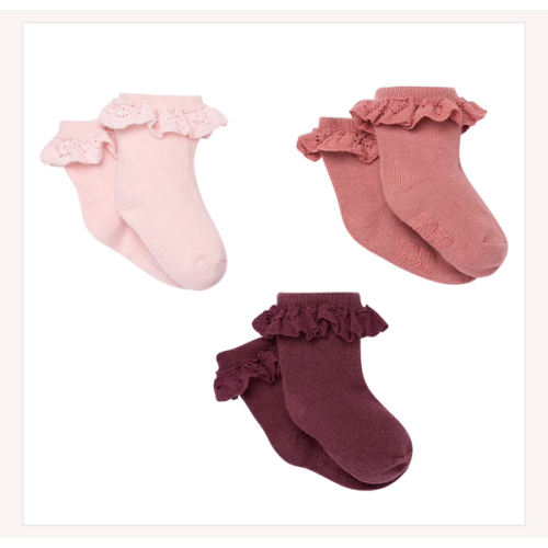 3-Pack Baby Girls Pink Lace Socks – Gerber Childrenswear
