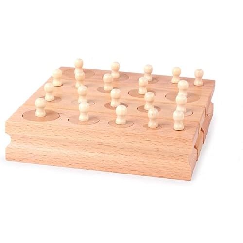 DANNI Upgraded Montessori Materials Colorful Socket Cylinder Preschool Intellectual Development Kids Educational Toys Children Gift (C)