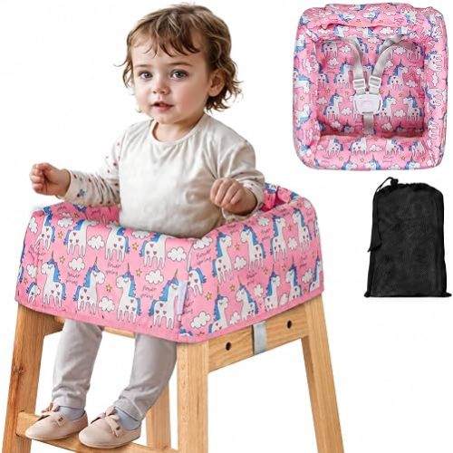 Baby High Chair Cover for Restaurants with Safety Harness