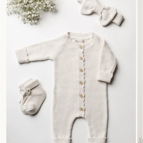 Organic Cotton Baby Girl Welcome Bundle - Oat