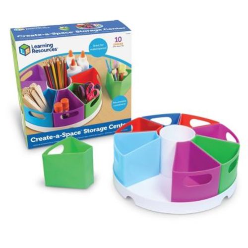 Learning Resources Create-a-Space Storage Center: Baby & Toddler Learning Toys, Educational Teaching Aid, 10 Pieces