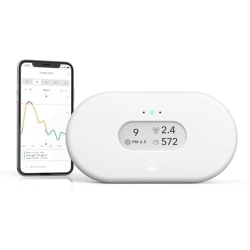Airthings 2960 View Plus - Battery Powered Radon & Air Quality Monitor (PM, CO2, VOC, Humidity, Temp, Pressure): Amazon.com: Industrial & Scientific