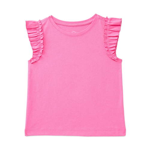 Wonder Nation Toddler Girls Tee with Flutter Sleeves, Sizes 18M-5T