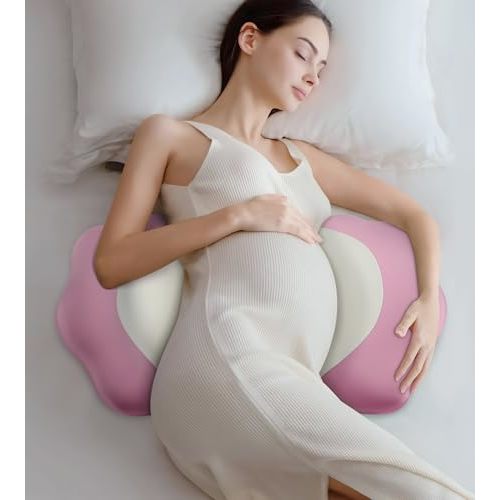 Memory Foam Pregnancy Pillow Cooling Maternity Pillow for Belly Support | Pregnancy Wedge Pillow for Back/Belly/Hips, Adjustable Maternity Pillow for Pregnant Women, Side Sleeping Pregnant Pillow