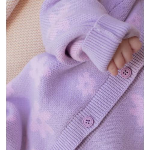 Knit Classic Romper | Daisy Pastel Lilac Floral