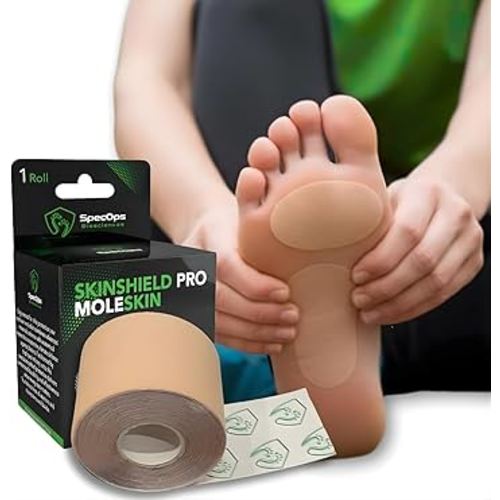 Moleskin for Blisters – Thin Athletic Moleskin Tape for Blister Prevention, 2 in x 16 ft